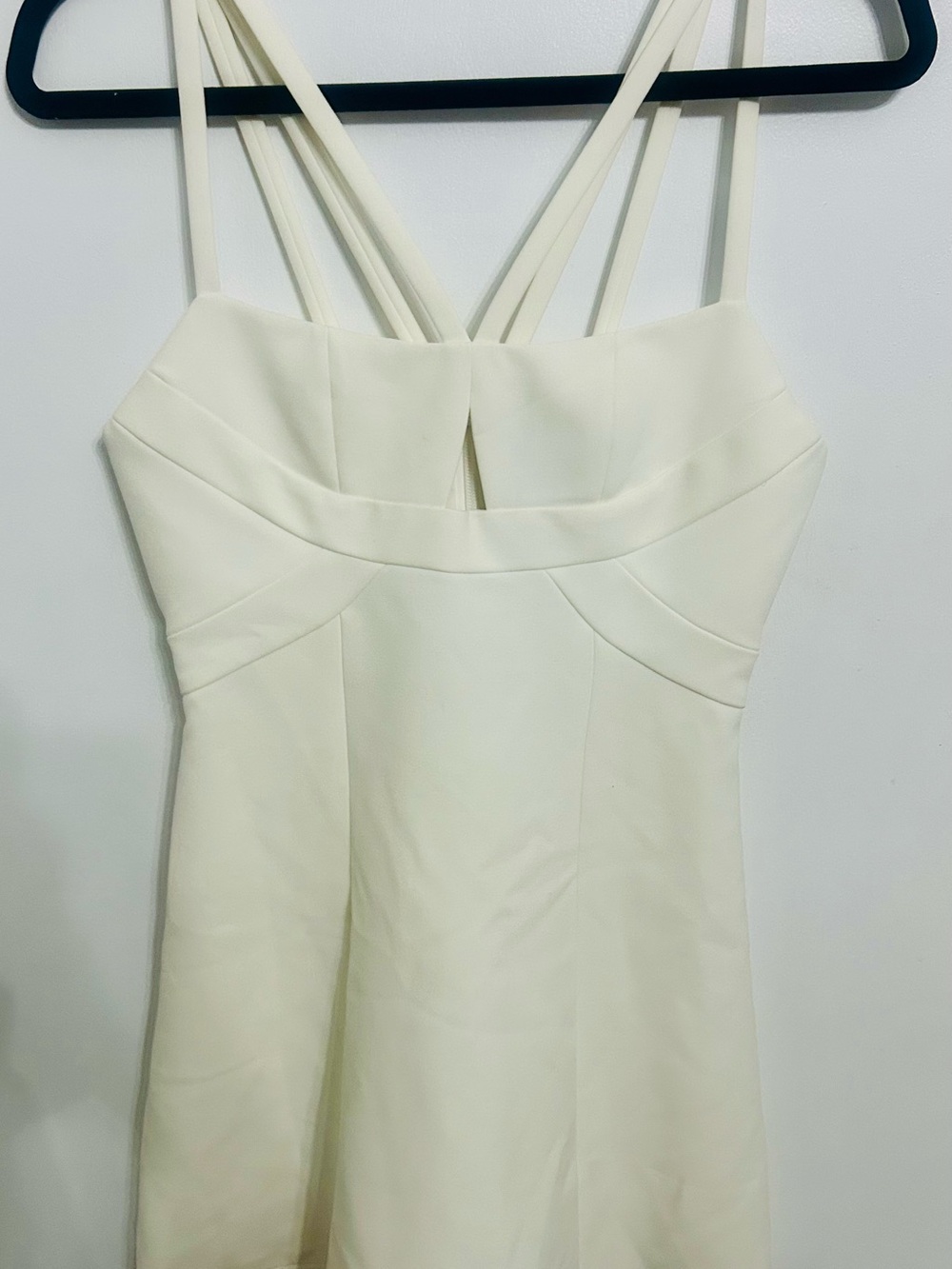 BCBGMaxAzria Cream Strappy Midi Dress